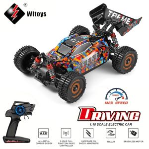 Voitures Wltoys 184016 75 km / h 2,4g RC Car Brushless sans 4x électrique High Speed Offroad Temote Control Drift Toys for Children Racing
