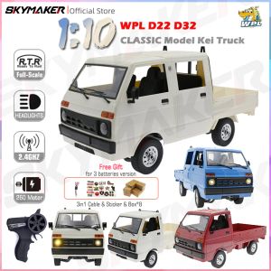 Auto's WPL D22 D32 1:10 RC CAR 2.4G Remote Control Climbing Led Offroad RC Drift Car Trucks Crewler 1/10 Elektrisch speelgoed voor jongens