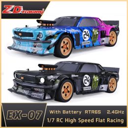 Auto's ZD Racing EX07 1/7 4WD RC Highspeed Professional Flat Sports Cars Elektrisch afstandsbedieningsmodel Volwassen Kinderen Kinderen speelgoed Gift