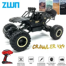 Coches ZWN 1:12 4WD RC coche con luces Led 2,4G Radio Control remoto coches Buggy todoterreno Control camiones niños juguetes para niños