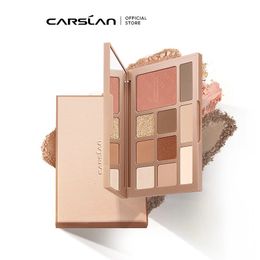 Carslan 10 couleurs soyeux scintillant complet palette de fard à paupières nu chaud naturel mat paillettes nacré ombre à paupières femmes maquillage 240111