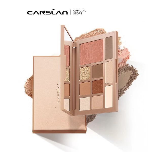 Carslan 10 colores Silky Twinkle Paleta de sombra de ojos completa Desnudo Cálido Natural Mate Brillo Sombra de ojos nacarada Maquillaje de mujer 240111