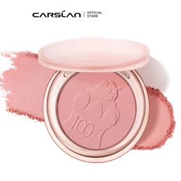 CARSLAN 6 kleuren Sweet Face Blush Palette Fluweel Mat Licht Shimmer Blusher Natuurlijke Wang Contour Tint Perzik Roze Rouge 240111
