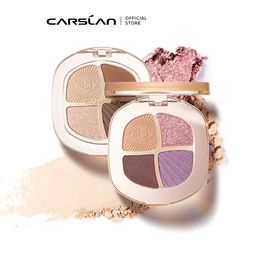 CARSLAN Big Eyes 4 couleurs palette de fard à paupières haute qualité pigment brun nu mat miroitant paillettes fumé ombre à paupières maquillage cosmétique 240318