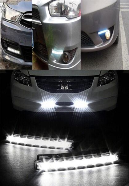 CARSTYLYLING 8LED Daytime Running Light Cars Drl le brouillard Drl Daylight Head Drl Lamps for Automatic Navigation Lights White2931833
