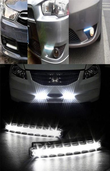 CARSTYLYLING 8LED Daytime Running Light Cars Drl le brouillard Drl Daylight Head Drl Lamps for Automatic Navigation Lights White9875567