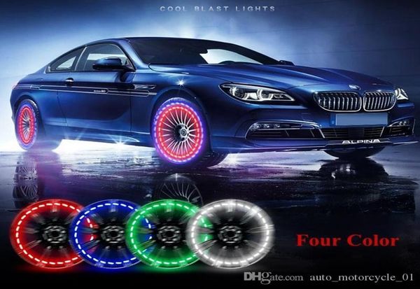 CarStyling Accesorios para automóviles Cubo de rueda para automóvil Neumático Luz decorativa LED de color solar Flash de energía solar para todos los automóviles universales MMA13501751812