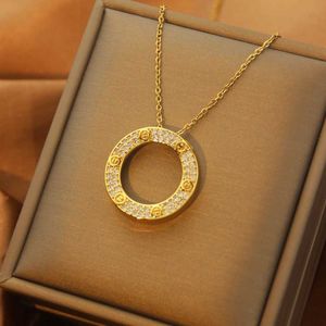 Kar ketting klassiek charme ontwerp 18k gouden ring met ketting luxe met originele logobox