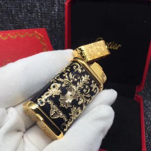 Kar tier lichtere luxe replica fijne sieraden koper K goud verguld met doos luxe merkontwerpercadeau voor echtgenoot vriendje Valentine cadeau