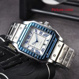 Relojes de muñeca de carrito para hombres 2024 relojes para hombres de tres agujas reloj de cuarzo de alta calidad diseñador de marca de lujo cinturón de acero tanque de moda Montre de luxe nuevo
