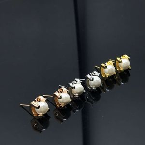 carteira designer kararmband voor dames Cartera luxe sieraden Cnc-proces natuurlijke parelhoorn oorbellen 925 sterling zilveren oorbellen eenvoudige mode vier klauwoorbellen