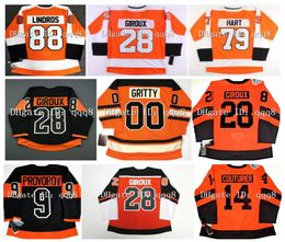 Carter Hart Flyers Hockey Jersey Owen Tippett Joel Farabee 00 Gritty Kevin Hayes Provorov Sean Couturier RON HEXTALL 89 Cam Atkins1252243