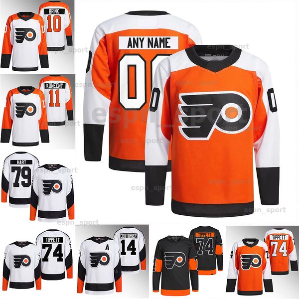 Carter Hart Owen Tippett Gritty Flyers Hockey Jersey''nHl''Reverse Retro Ivan Provorov Travis Konecny Eric Lindros Sean Couturier Cam York Nicolas Deslauriers F