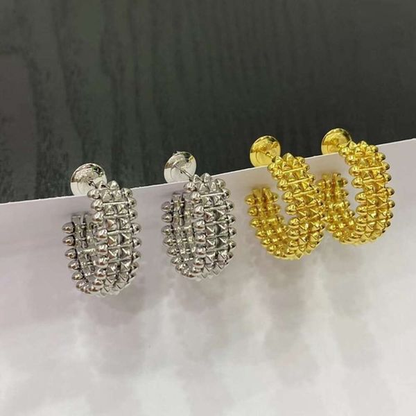 Carter – bijoux à bas prix, boucles d'oreilles gravées en or 18 carats et cuivre, double couche pour femmes