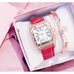 Carteras Light Luxury Kemanqi Brand Square Dial Diamond Bezel Leather Band Carteras Womens Watches Delicate Ladies Watch Quartz Polshipes 186