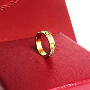 Carteras Ring Designer Mini Love Ring For Women Men Diamond Ring 18K Classic Jewelry Girl Valentijnsdag Moederdag Halo Charm Anillos Designer Sieraden Gift 327