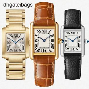 Carters horloge Zwitserse automatische horloges Luxe tank herenontwerper voor dames Heren lederen horloges quartz uurwerk vierkant roségoud dameshorloge frj