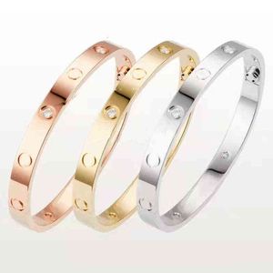 Carti Armband Armbanden Schroef Schroevendraaier Titanium Staal Goud belcher Zilver 4CZ diamanten bedel Liefde Armbanden voor Vrouw Heren Luxe Designer