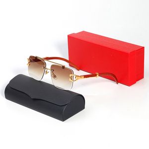 Carti Designer zonnebrillen voor vrouwen trendy heren fietsglazen man houten Pather Fashion Sunglass C Decoratie Anti-UV Travel Vissen Wandel Wandel bril bril bril