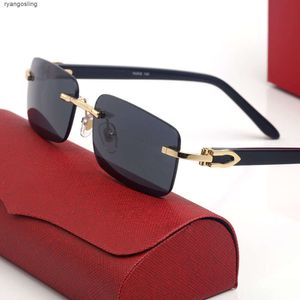 Carti gafas de sol de cuerno de búfalo para hombre Mujeres clásico cuadrado Ocio Gafas rectangulares de lujo Marcos de moda multicolores gafas de sol al por mayor con caja lunet 5A