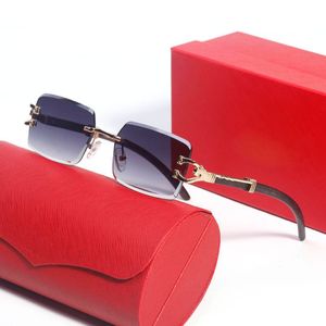 carti bril heren gradiënt zonnebril luxe lenzenvloeistof Full Frame brillen brillen Mode Eenvoudige Grote Vierkante Gouden Frame UV400 Beach Show Luxe zonnebril