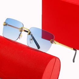 Carti bril heren zonnebril voor dames designer zonnebril herenmode glas klassiek luxe goggle schaduwbril metaal Adumbral herenbril met originele doos