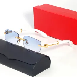 Verres carti lunettes de soleil Designer Femmes Man Shades Fashion Multicolore Funky White Buffalo Horn Sun Glasses Sports Sports Trend Eyewear Eyeglass Occhiali Uomo
