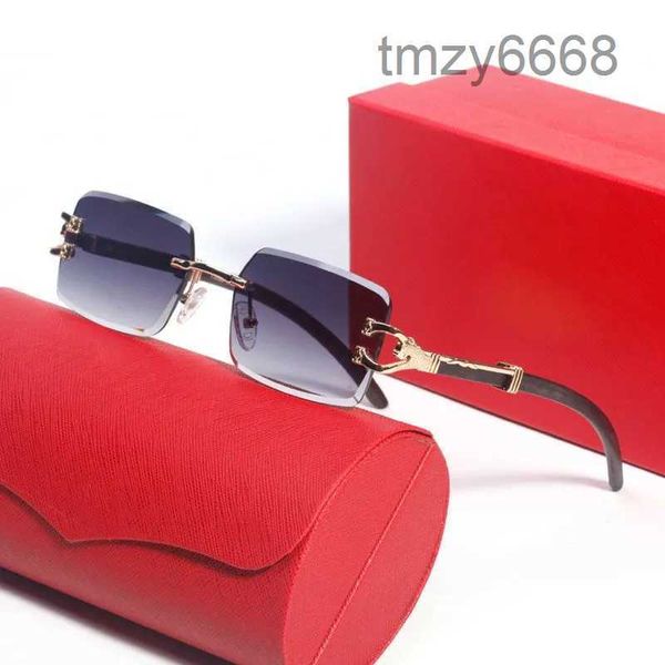 Lunettes carti lunettes de soleil pour hommes Luxury Eyeglass Fashion Gradient Sun Simple Big Square Gold Frame UV400 Place Driving Sports Show Sungass Rypp