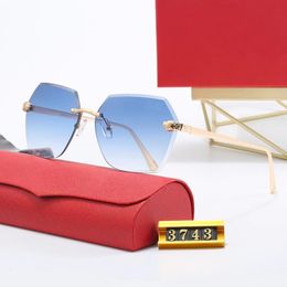 Gafas Carti Gafas de sol para hombres Luxury Woman Sezses Fashion Gradient Gafas Simple Big Square Gold Marco UV400 Deportes de conducción de playa Show Gafas de sol de lujo