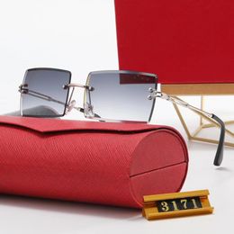 carti gafas de sol para hombre gafas de sol de diseñador para hombre cuadrado Ocio Gafas rectangulares de lujo Monturas de moda multicolor