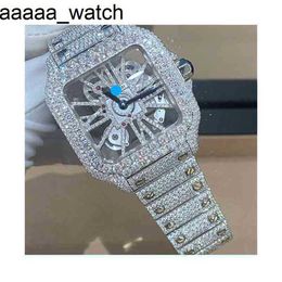 Cartiiers Diamonds Watch D9RE Digner Custom Luxury Iced Out Fashion Mecánico Moissanit e gratis