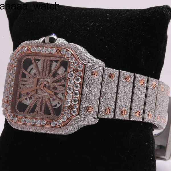 Cartiiers diamants montre premium haute qualité vvs top marque chaude personnalisé digne hip hop hommes femme luxe main ensemble lced out moissanite