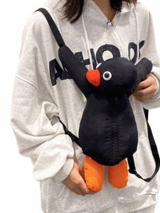 Carto drôle mignon câlin pingouin sac à dos Fi persalité poupée en peluche sac sac à bandoulière pour enfants mini sacs à dos z4HJ #