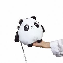 Carto Funny Persalité Enfant-limak Pu Panda Sac Fi Hit Color Coully Ugly Chain Menger Bag i5iz #