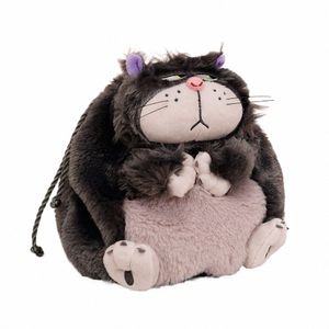 Carto Naughty Cat Lucifer Mini sacs à cosmétiques dessiner chaîne sac à main couche-culotte serviettes hygiéniques sacs animal peluche poupée cadeau o9Kw #