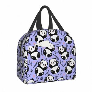 Carto Panda Bear Geïsoleerde lunchtas voor Cam Travel Waterdichte koeler Thermal Lunch Box vrouwen kinderen Schoolwerk K7IT#