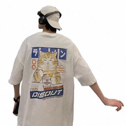 Carto Pattern T-shirt pour hommes Casual T-shirt à manches courtes Japonais Extra Large T-shirt Vêtements pour hommes Col rond Plus Taille Femmes e8Gj #