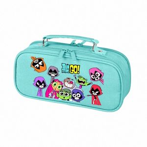 carto Teen Titans Gaan Etuis Grote Capaciteit Potlood Tas Pouch Houder Box voor Meisjes Kinderen Student Schoolbenodigdheden O5If #