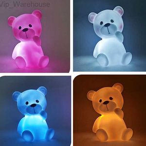 Carton Dinosaur Bear Led Night Light Baby Sleep Toy Kids Garidad de Navidad para Año Nuevo Lámpara de unicornio Lámpara de animales creativas HKD230812