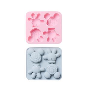 Dessin animé 4 même petit rat outils en silicone moule bricolage gâteau chocolat moule 3D complément alimentaire pour enfants bonbons mous cookie outil de cuisson