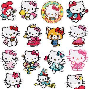 Accessoires de dessin animé bébé fille chats broderie couture notions fer sur badge pour vêtements jeans sacs enfants t-shirts bricolage es livraison directe M Otvew