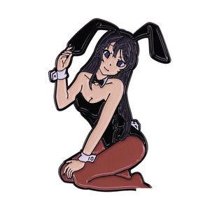 Cartoon Accessoires Bunny Girl Emaille Pin Anime Reversspeldjes Voor Rugzakken Gift Leuke Dingen Broches Badges Op Rugzak Broche Kleding J Dhdrv