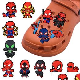 Accessoires de dessin animé Charms en gros mignon héros homme chaussure PVC décoration boucle en caoutchouc souple sabot livraison rapide livraison bébé enfants Mater Otqhy