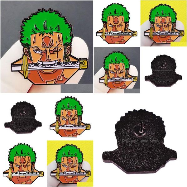 Accessoires de dessin animé Enfance One Piece Film Film Citations Badge Films mignons Jeux Épingles en émail dur Collecter Broche de dessin animé Sac à dos Chapeau DH62I