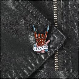 Cartoon accessoires droom Onbroche terreur film Freddy Krueger Zombie Hand nachtmerrie op Elm Street emaille pins Dark Evil Pin Badge kreeg Dhtc5