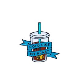 Accessoires de dessin animé Badge de café glacé Badge Anime Broche Accessoire Froid comme mon coeur Drop Livraison Bébé Enfants Produits de maternité Dhzbp