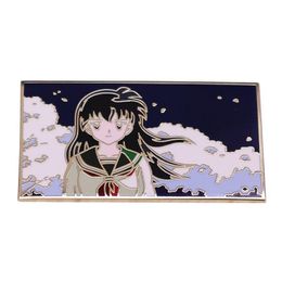 Accessoires de dessin animé Inuyasha fille épingles en émail dur recueillir mignon Anime broche en métal sac à dos collier revers insignes femmes bijoux de mode Dhyad