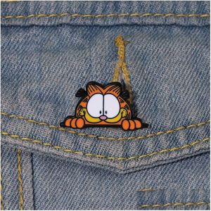 Accessoires de dessin animé Pin de chat paresseux Films mignons Jeux Épingles en émail dur Collectionner Broche en métal Sac à dos Chapeau Sac Collier Badges Drop Del Oth71