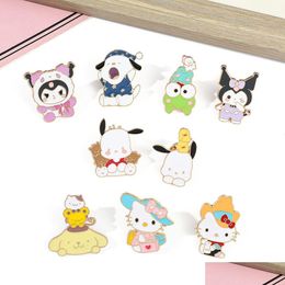 Accessoires de dessin animé Melody Kuromi Cats Pin Mignon Anime Films Jeux Épingles en émail dur Collecter Broche en métal Sac à dos Chapeau Sac Collier Revers Dhbxi