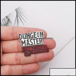 Cartoon Accessoires Producten Baby Kids Moederschap Baby Dnd Dungeon Master En Dragon Emaille Pin Custom Broche Zak Kleding Revers D20 badge